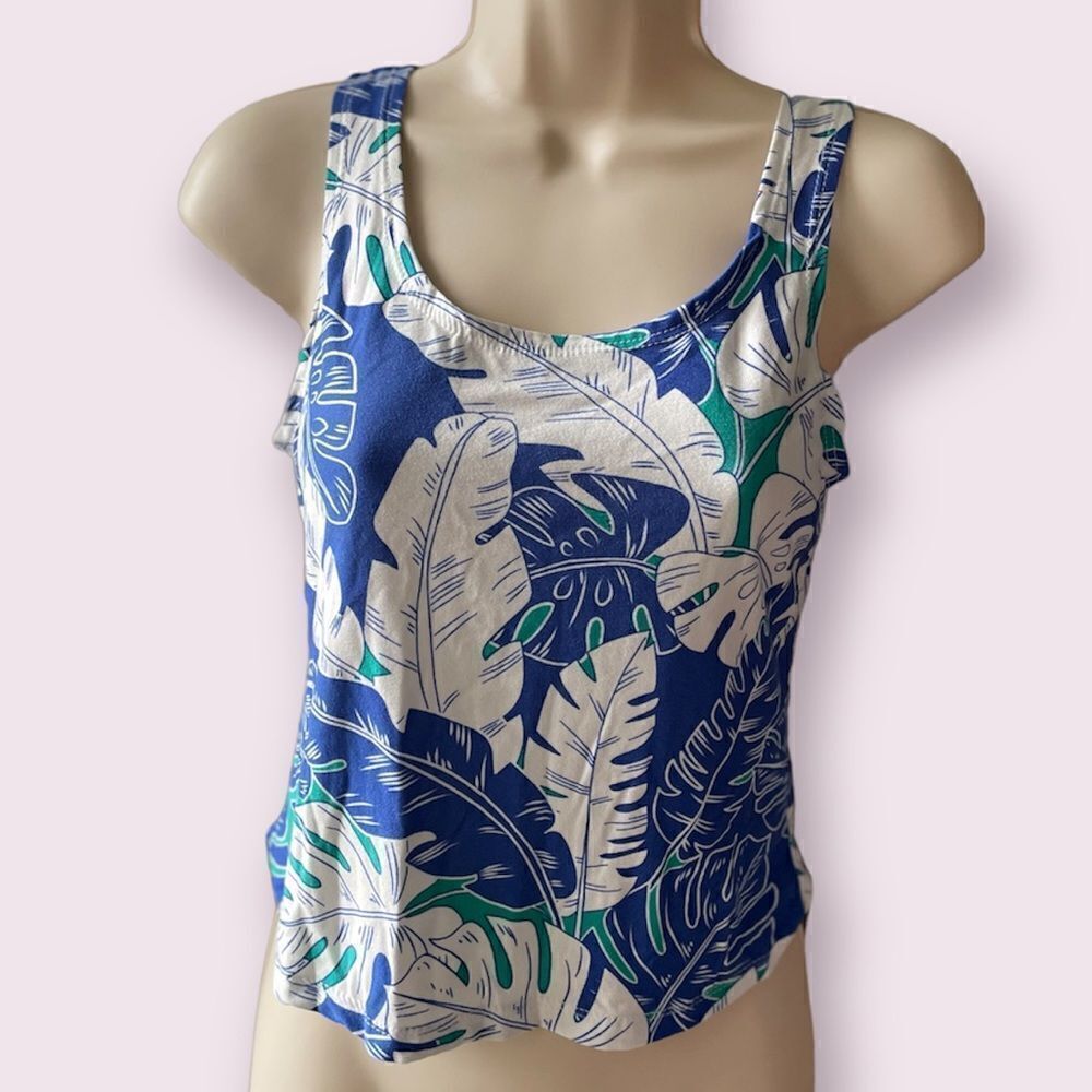 Hot Kiss Palm Tree Tank Top Size Medium